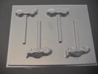 238sp Lightning Cars Chocolate Candy Lollipop Mold